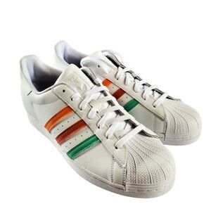 Adidas Superstar Striped Sneakers with Classic Shell Toe Men's Size 11